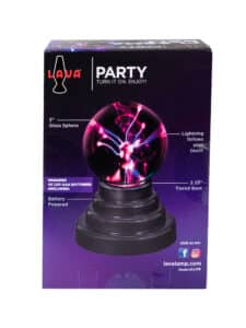 3" Lava Lamp Plasma Ball Package Back